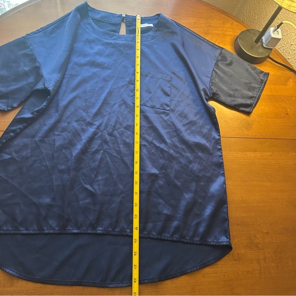 Ekouaer Women’s Blue Satin Pajama Short Sleeve Top and Shorts Set Size small - Picture 7 of 9